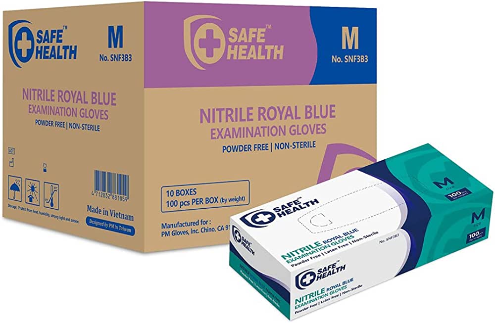 Blue Nitrile Gloves (Medical)