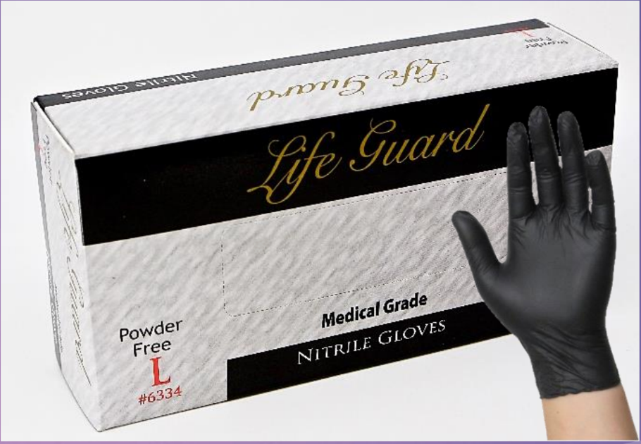 Black Nitrile Gloves (Medical)