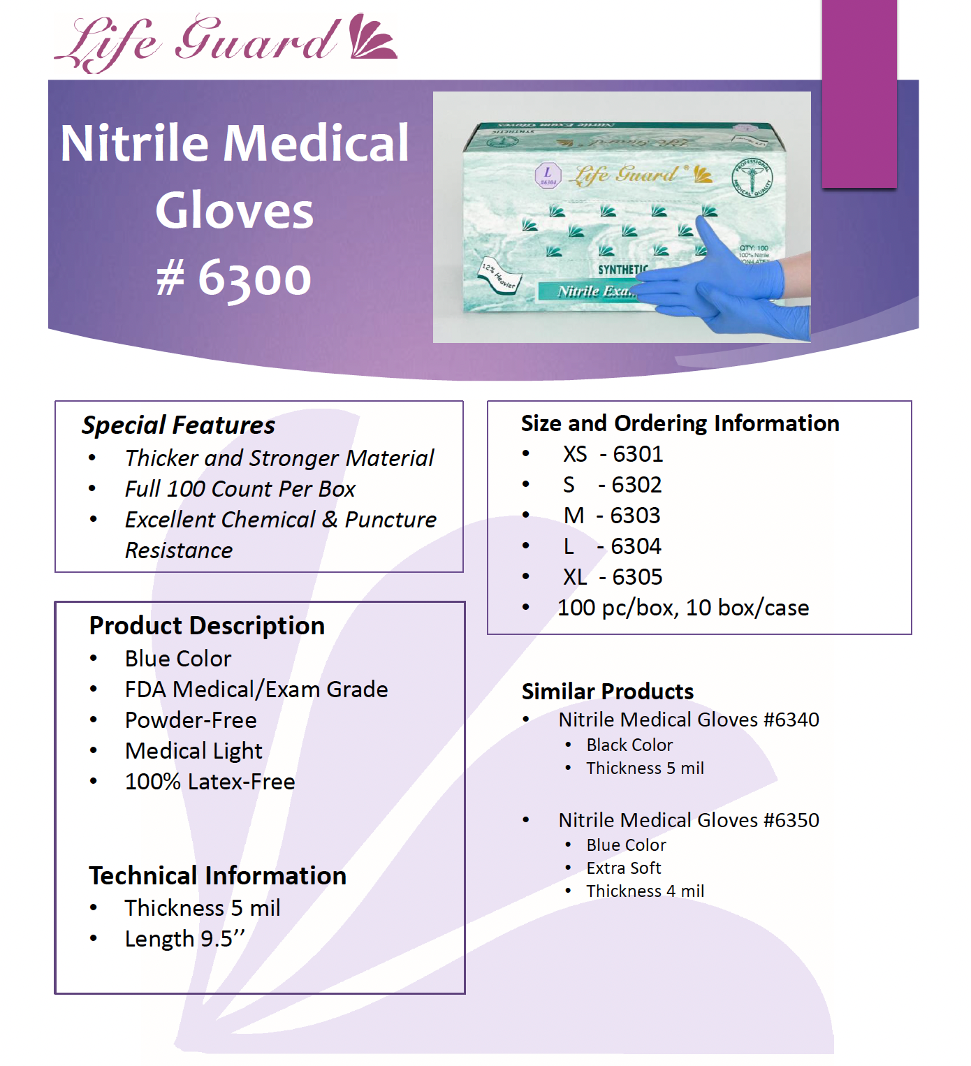 Heavy Duty Blue Nitrile Gloves (Medical)